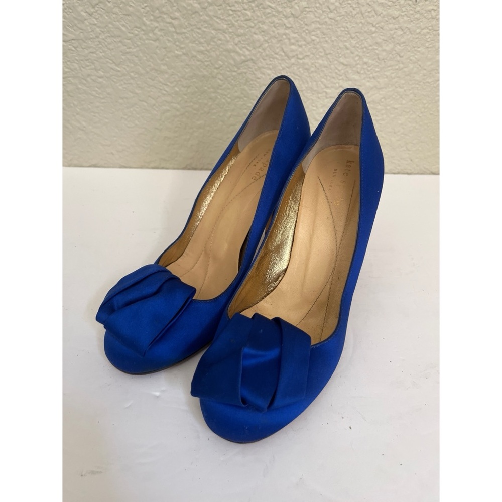 Kate Spade Cobalt Satin Heels Women’s Size 7